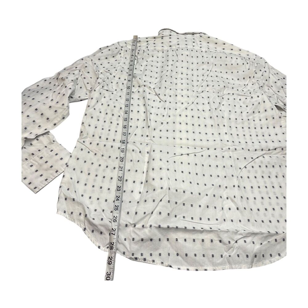 Express Shirt Men's Large Diamond Modern Fit Classic Long Sleeve Button-Up - Picture 5 of 7